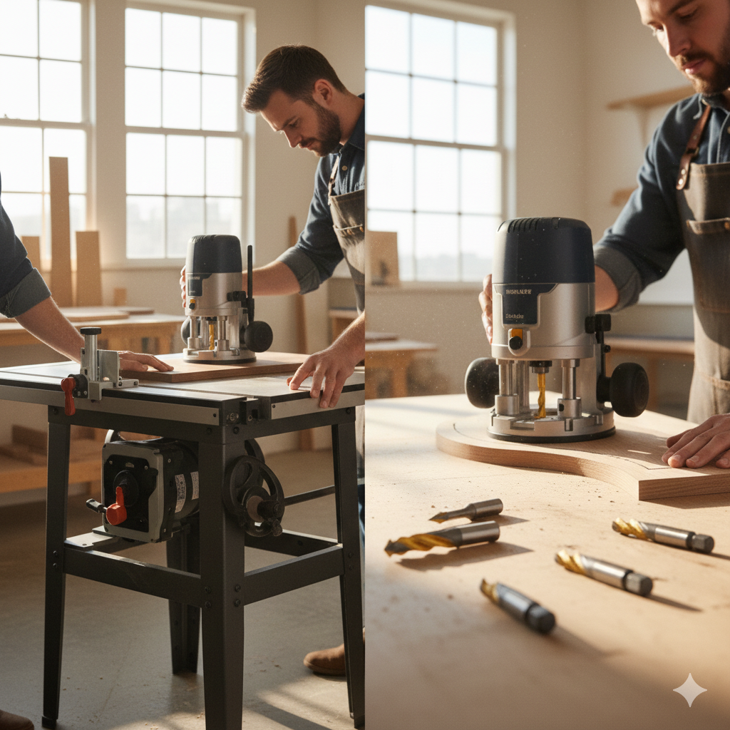 Router Table vs Hand-held Router: When to Use What & How Router Cutters Perform Differently