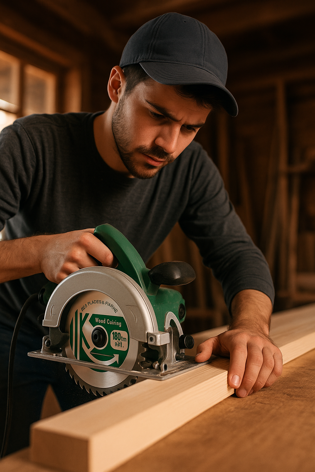 Using a Circular Saw Safely and Efficiently - image show how not to use a saw
