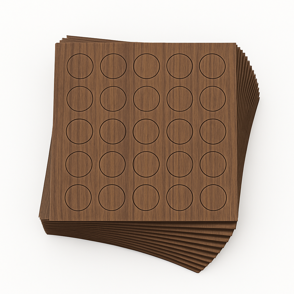 KwikCaps Self Adhesive Screw Cover Caps - Grey Corbridge Oak / Finsa Roble Cooper (126) H3156 ST12