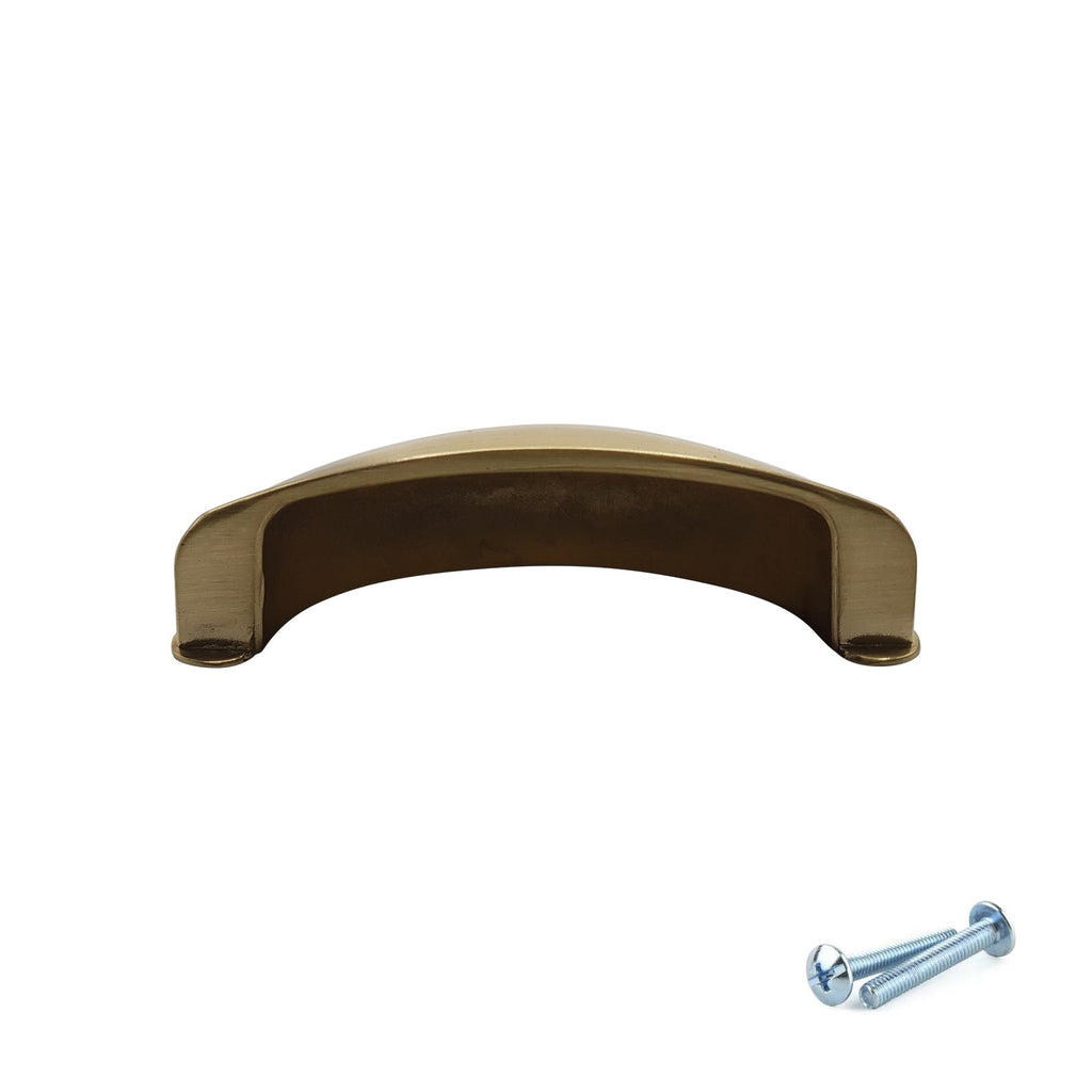 M4TEC Cup Handle Brushed Brass Doors or Cupboards VG3 Series