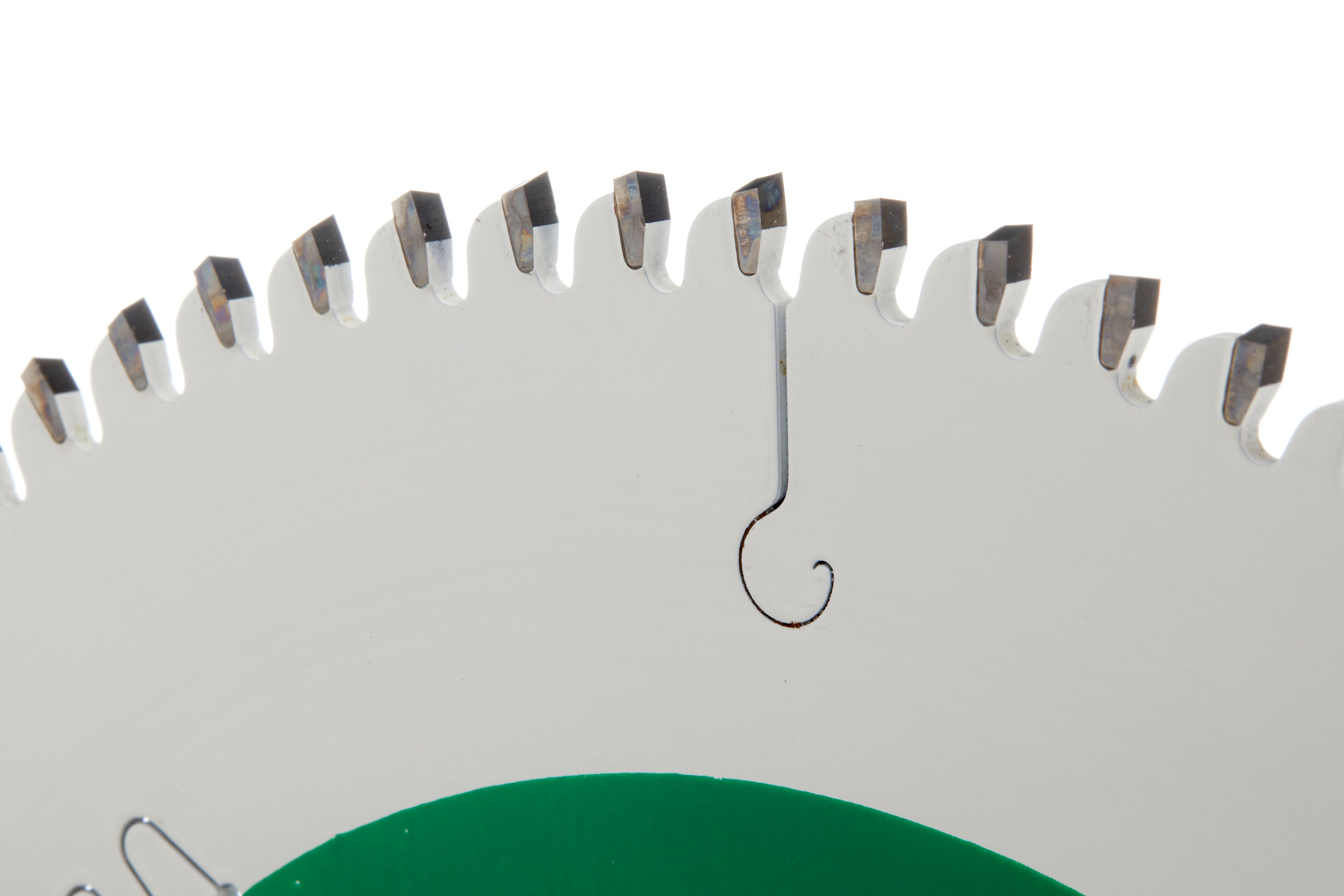 216mm x 30mm x 2.4mm 60T ATB (Neg Rake) Festool KS60 Circular Saw Blade - image of blade teeth closeup