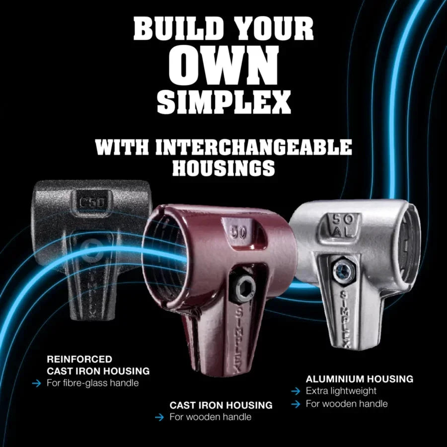 Halder Simplex soft-face mallet, aluminium housing - TPE-soft / Superplastic