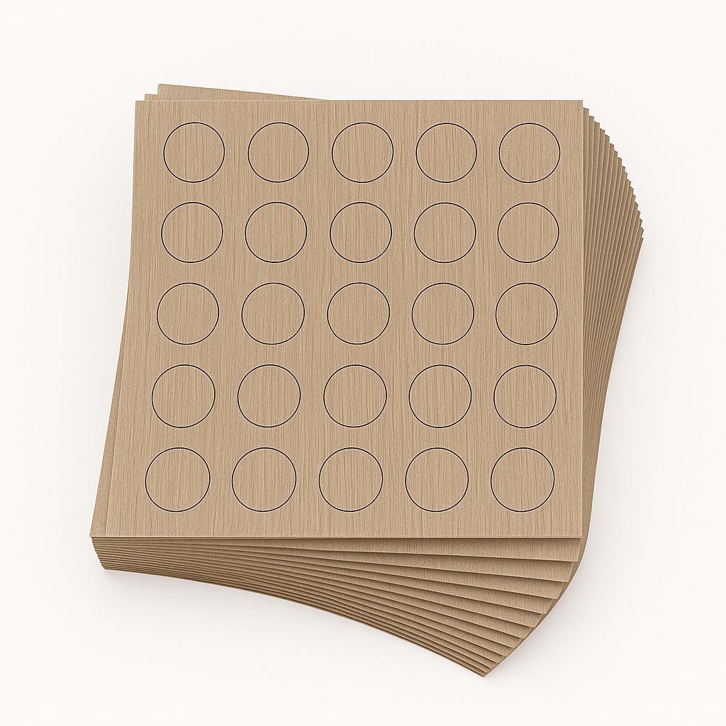 KwikCaps Self Adhesive Screw Cover Caps - Sand Orleans Oak (376) H1377 ST36