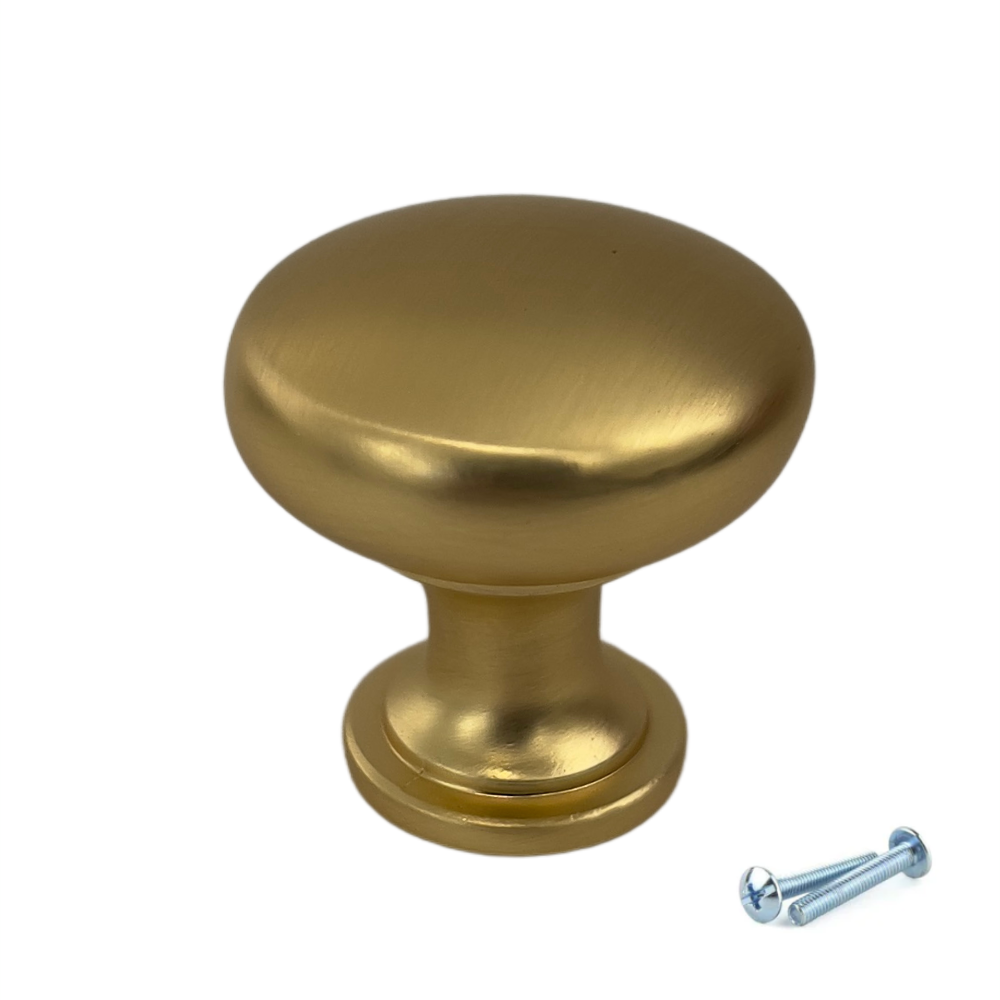 M4TEC Knob Handle Brushed Brass Doors or Cupboards VH4 Series