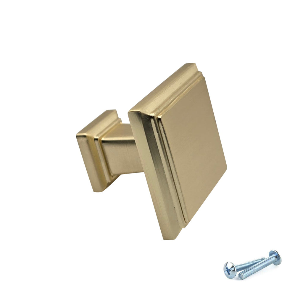 M4TEC Knob Handle Brushed Brass Doors or Cupboards VH9 Series