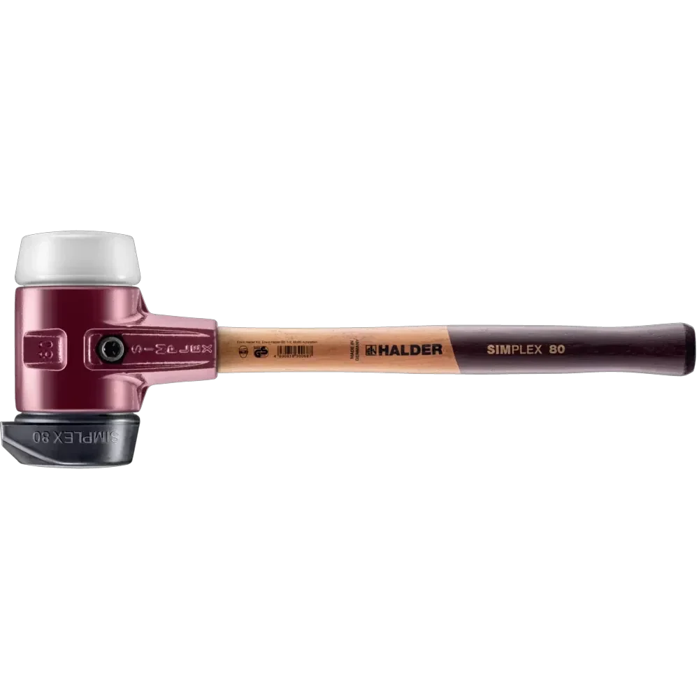 Halder Simplex soft-face mallet, cast iron housing - "Stand-Up" / Superplastic
