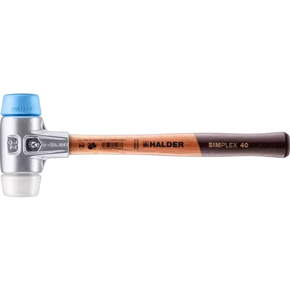 Halder Simplex soft-face mallet, aluminium housing - TPE-soft / Superplastic
