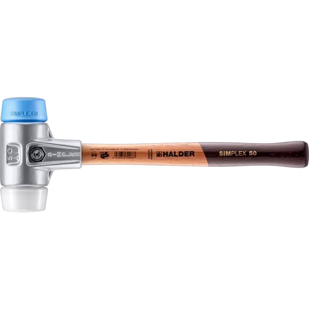 Halder Simplex soft-face mallet, aluminium housing - TPE-soft / Superplastic