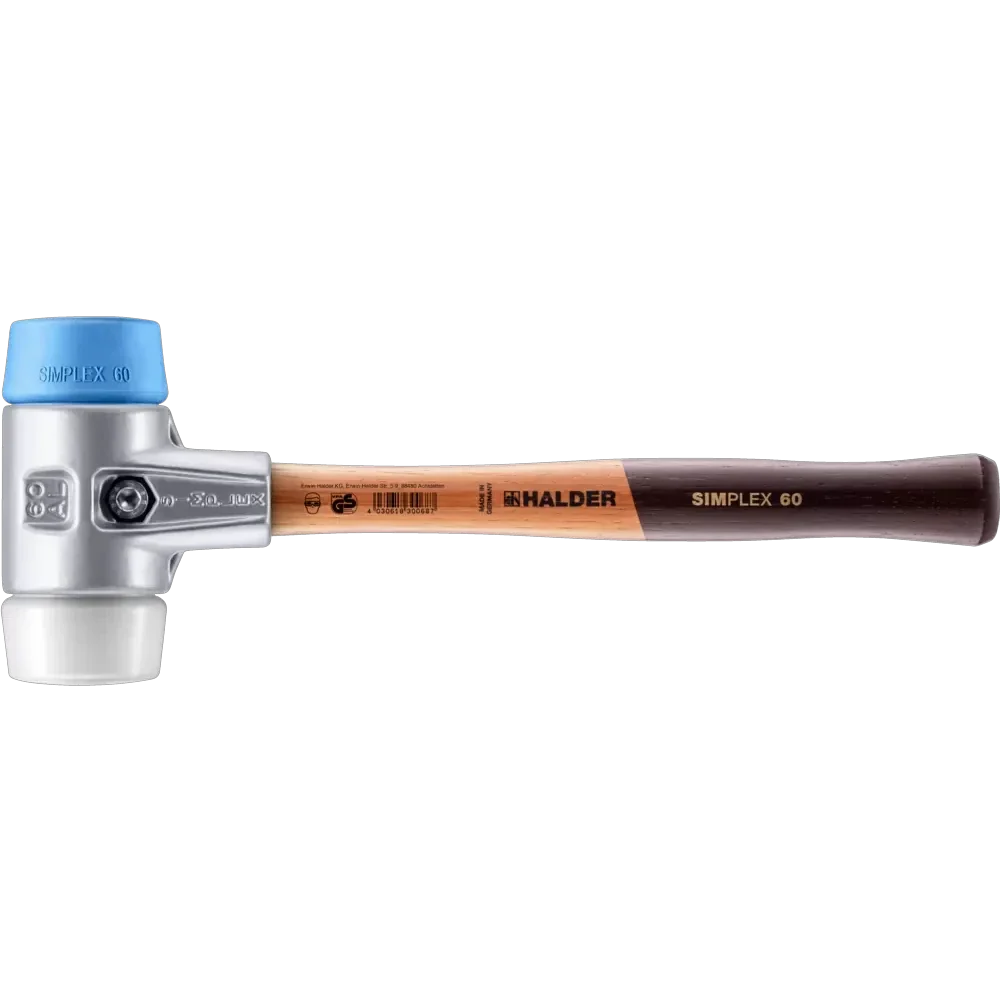 Halder Simplex soft-face mallet, aluminium housing - TPE-soft / Superplastic