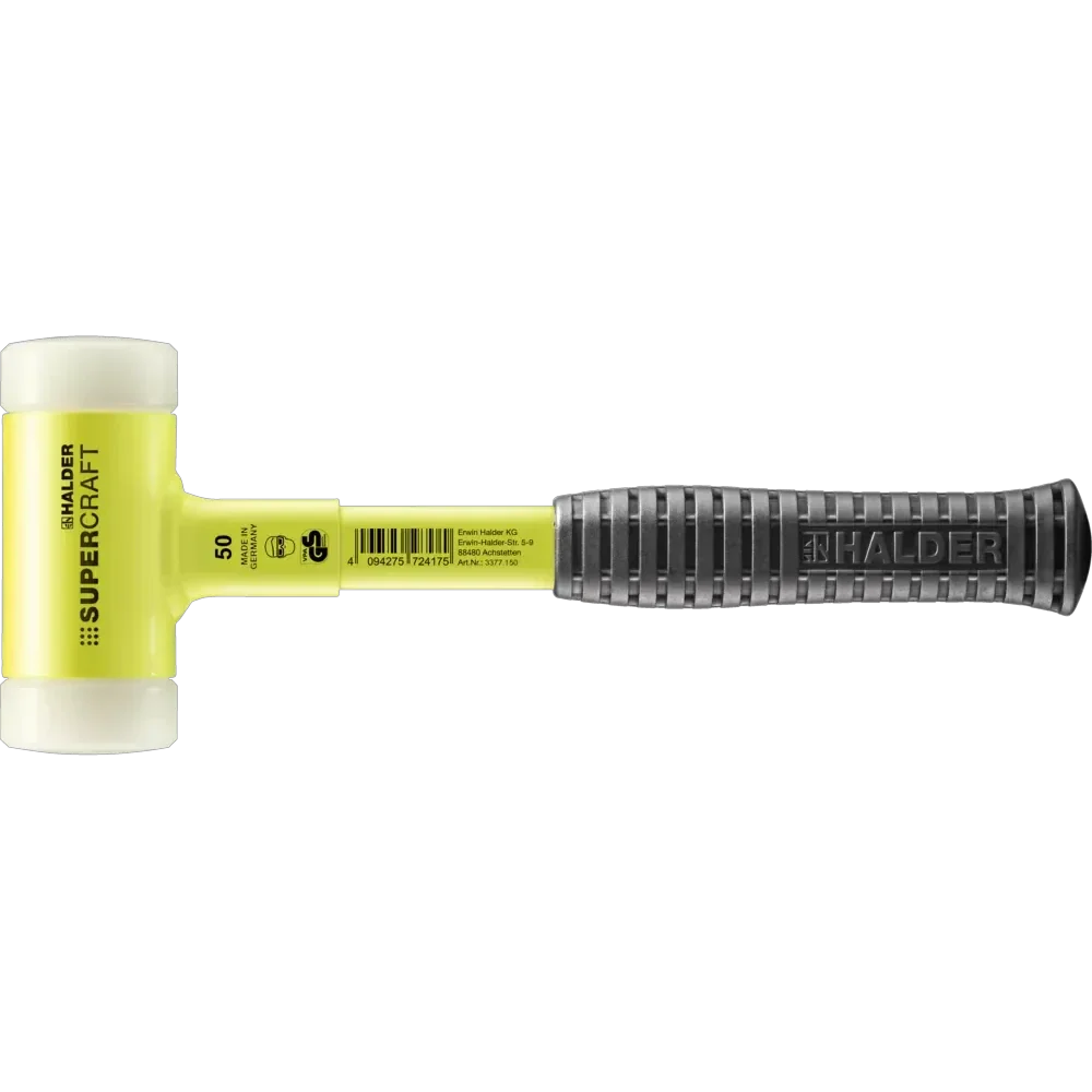 Halder Supercraft soft-face mallet, steel tube handle