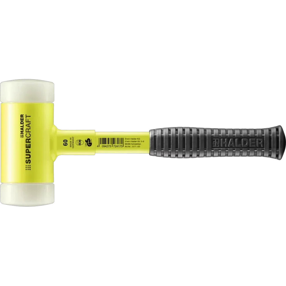 Halder Supercraft soft-face mallet, steel tube handle
