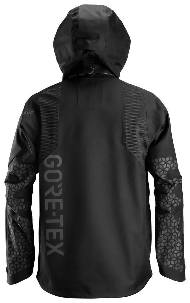 Snickers 1980 FlexiWork, Waterproof GORE-TEX Shell Jacket Black Large