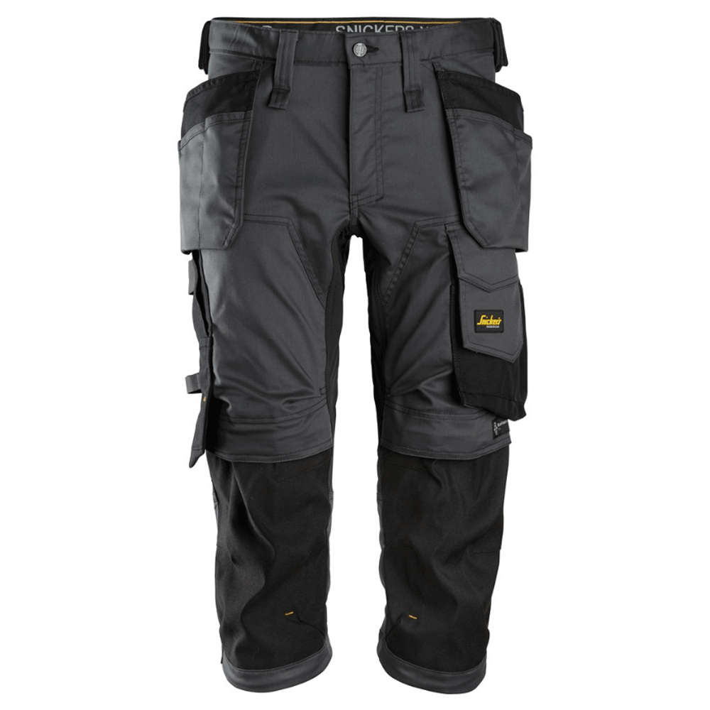 Snickers 6142 AllroundWork, Stretch Kneepad Holster Pockets Pirate Trousers Steel Grey/Black, Waist 31"-Snickers 46