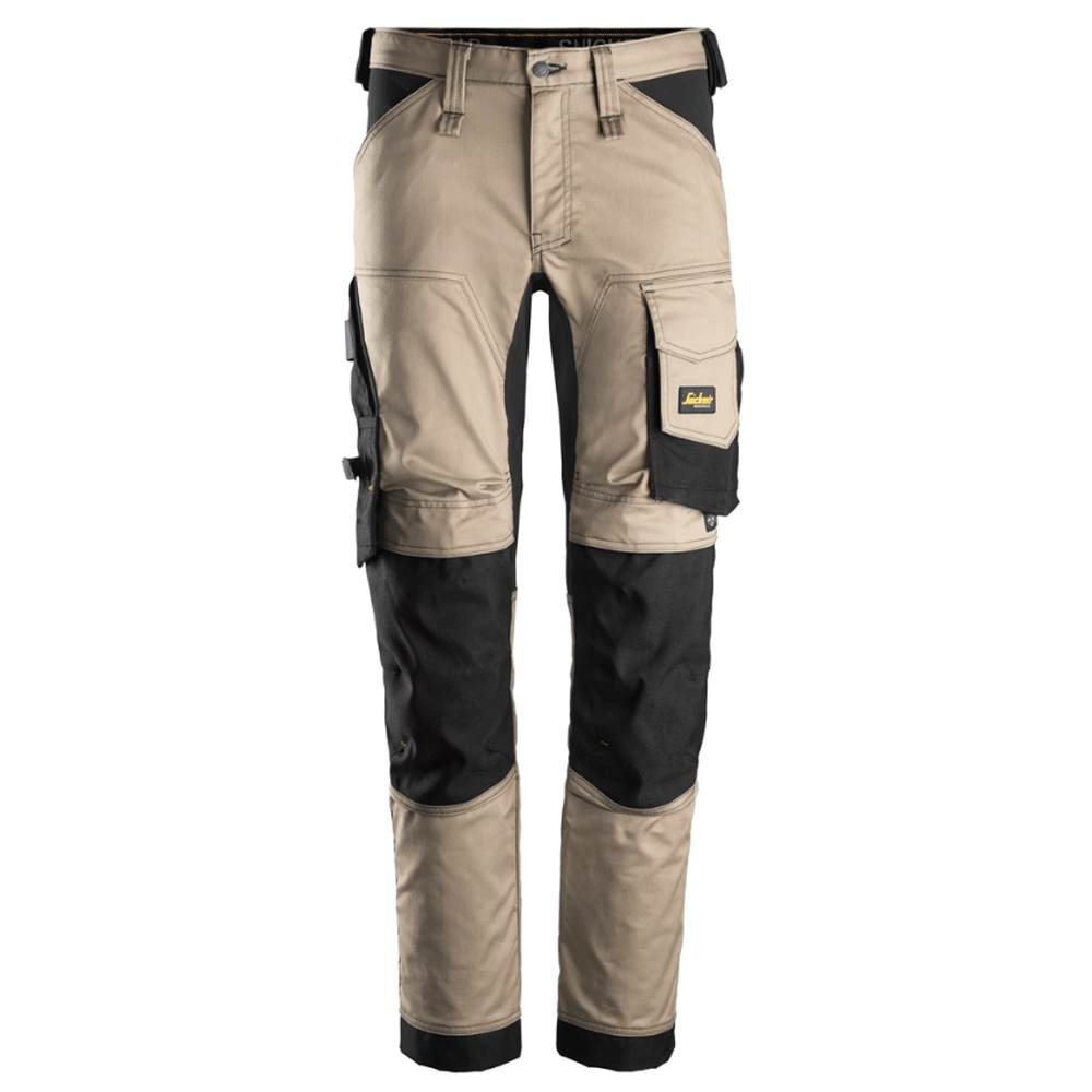 Snickers 6341 AllroundWork Stretch Kneepad Trousers Khaki, Waist 31" Leg 30"-Snickers 92