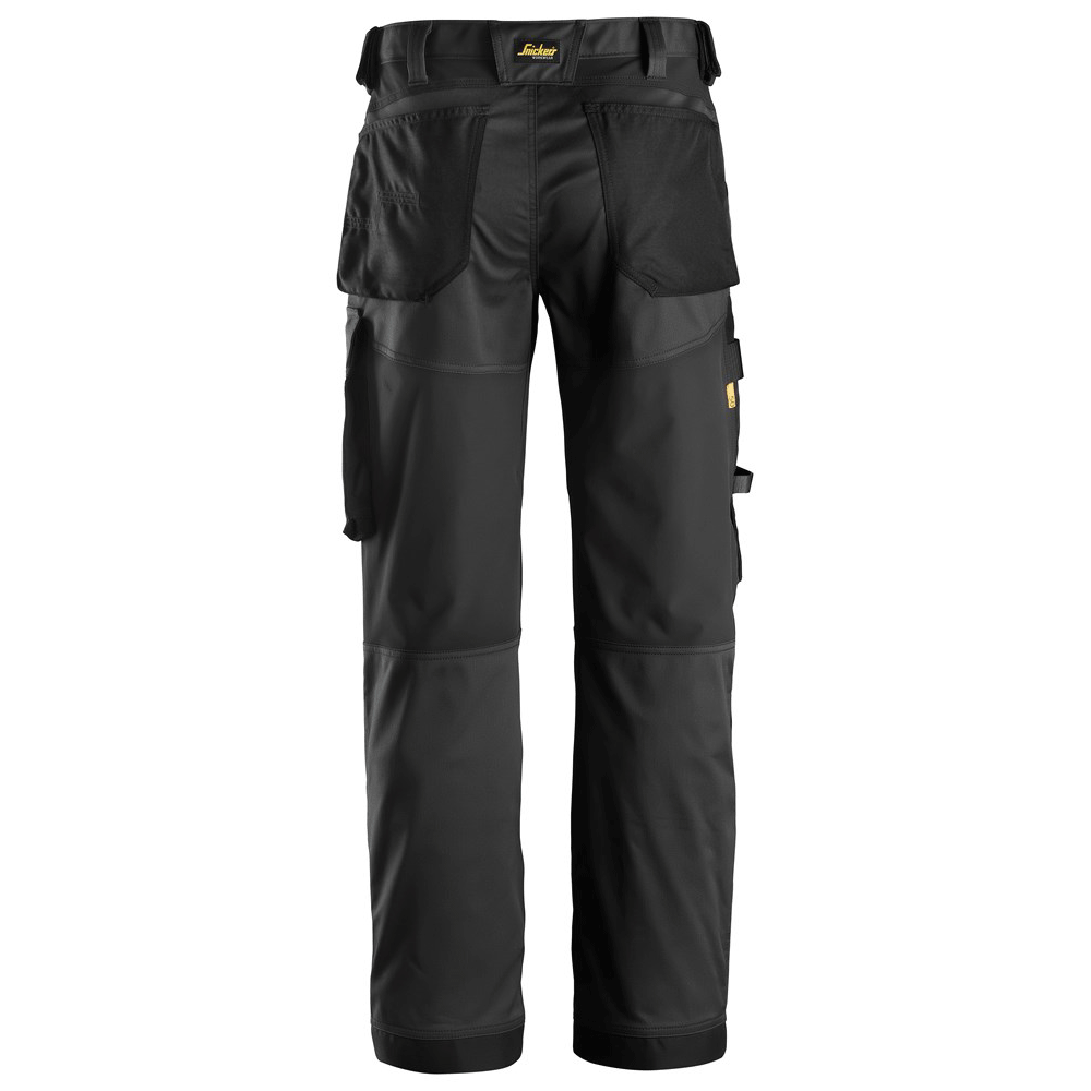 Snickers 6351 AllroundWork, Stretch Loose Fit Work Trousers Black 36" Waist, 32" Leg - Snickers Size 52