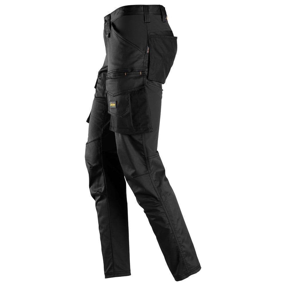 Snickers 6803 AllroundWork, Stretch Trousers without Knee Pockets Black 33" Waist - 35" Leg