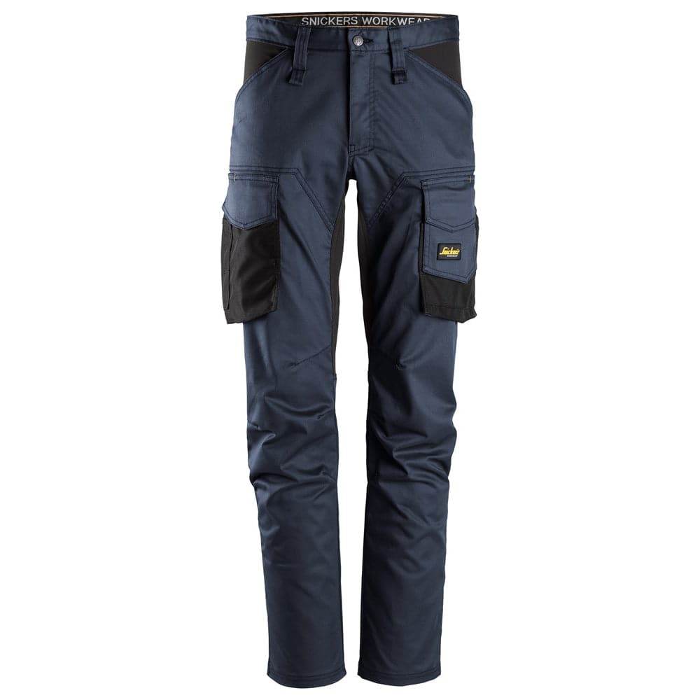 Snickers 6803 AllroundWork, Stretch Trousers without Knee Pockets Navy, Waist 36" Leg 32"-Snickers 52