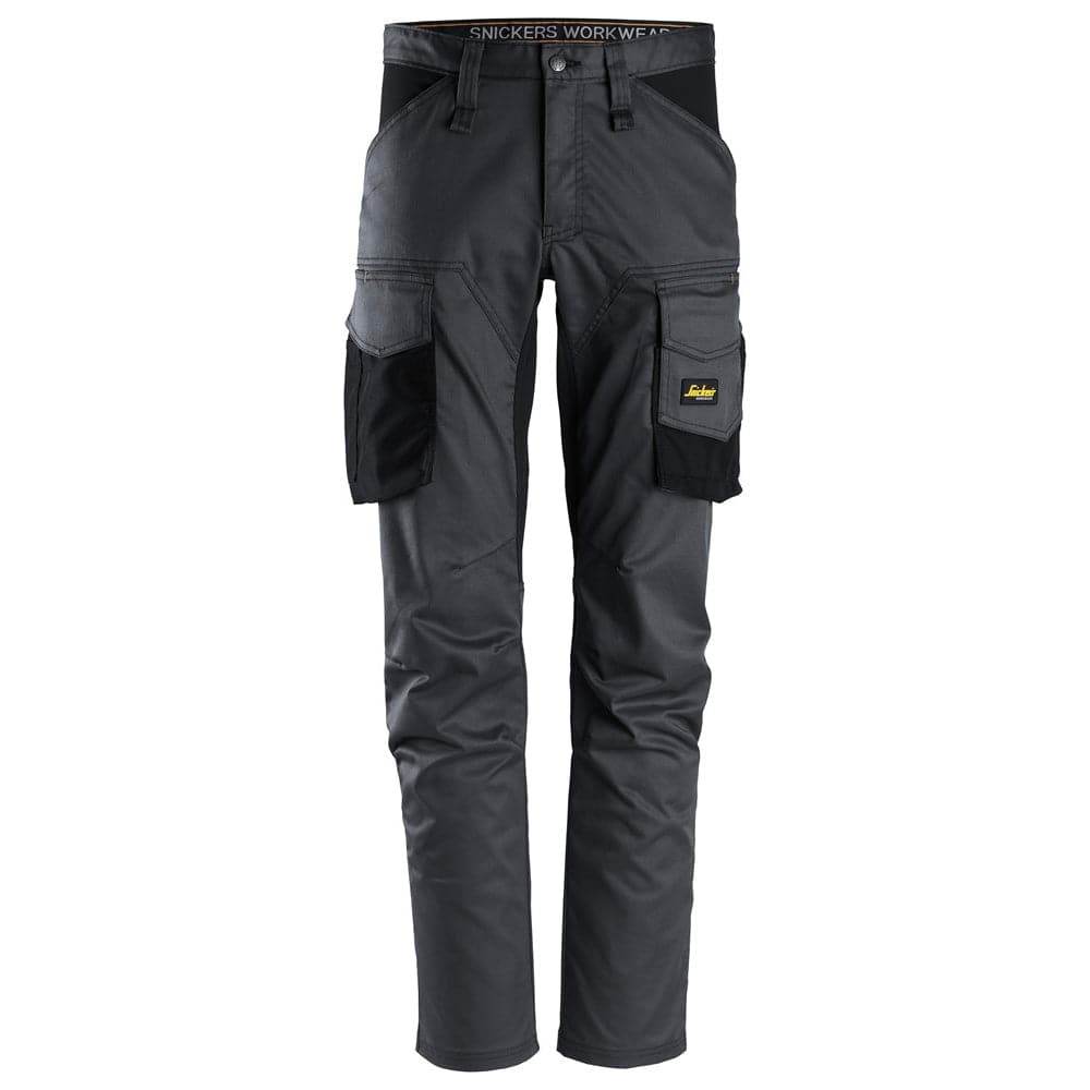 Snickers 6803 AllroundWork, Stretch Trousers without Knee Pockets Steel Grey, 35" Waist 30" Leg-Snickers 100
