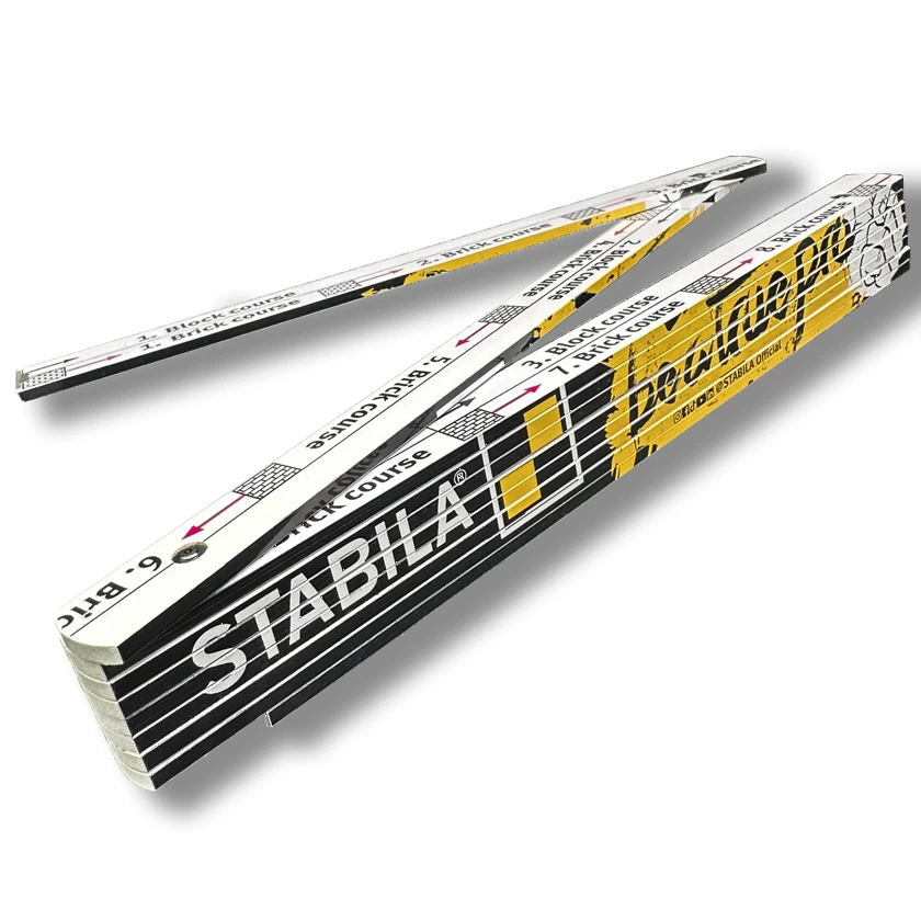 Stabila Brick And Block Folding Rule 2m On Site Gauging