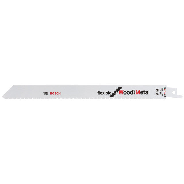 Bosch S1122HF Flexible Reciprocating Saw Blade for Wood & Metal 225mm (Pack of 5)