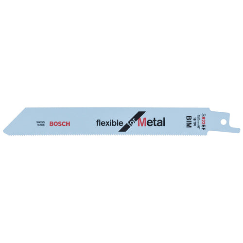 Bosch S922EF Flexible Reciprocating Saw Blade for Metal 150mm (Pack of 5)