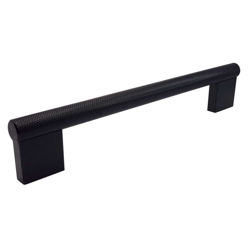 Broxburn Knurled Bar Handle Door, Drawer & Cupboard 192mm Brushed Black Cabinet Door Handles