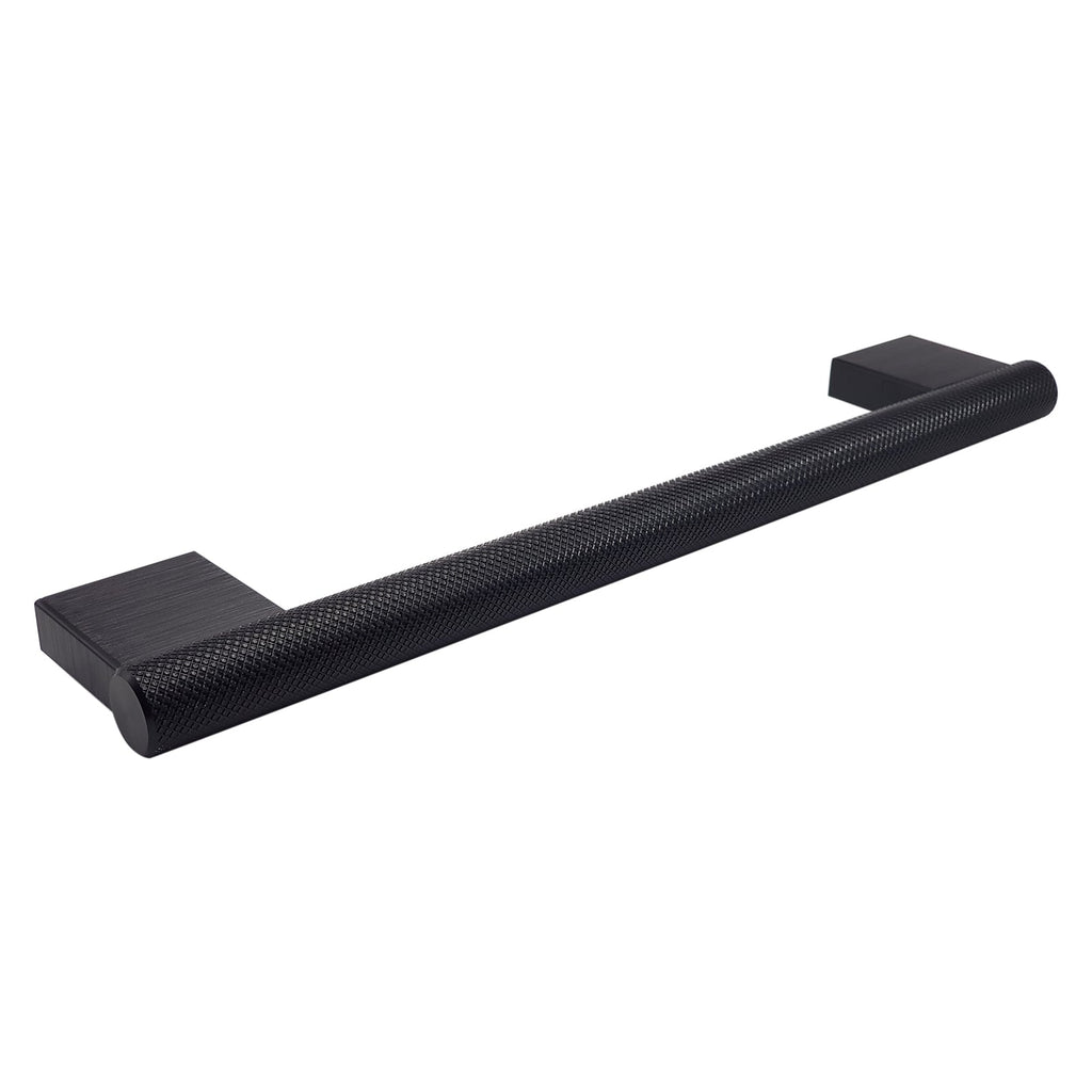 Broxburn Knurled Bar Handle Door, Drawer & Cupboard 192mm Brushed Black Cabinet Door Handles