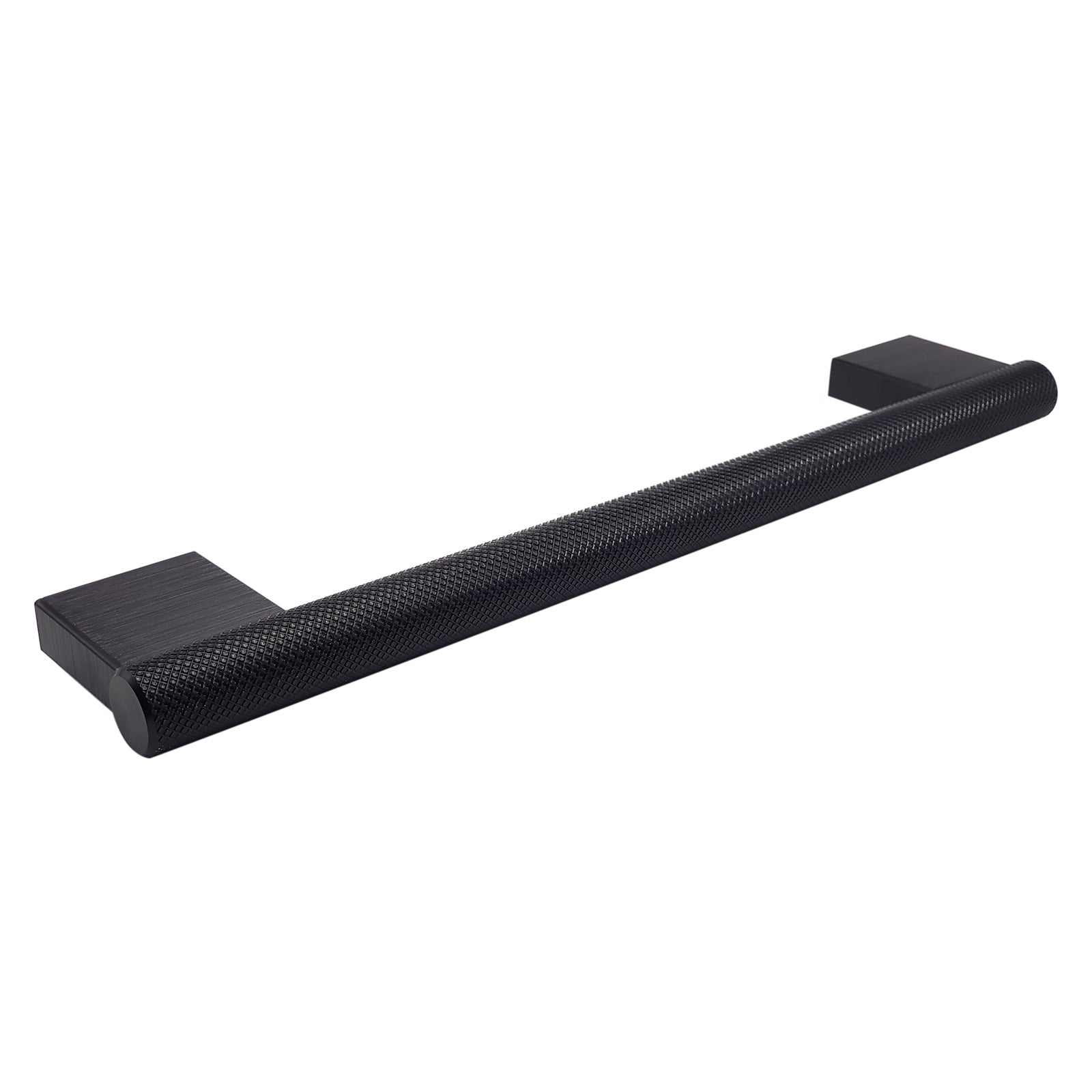Broxburn Knurled Bar Handle Door, Drawer & Cupboard 192mm Brushed Black Cabinet Door Handles