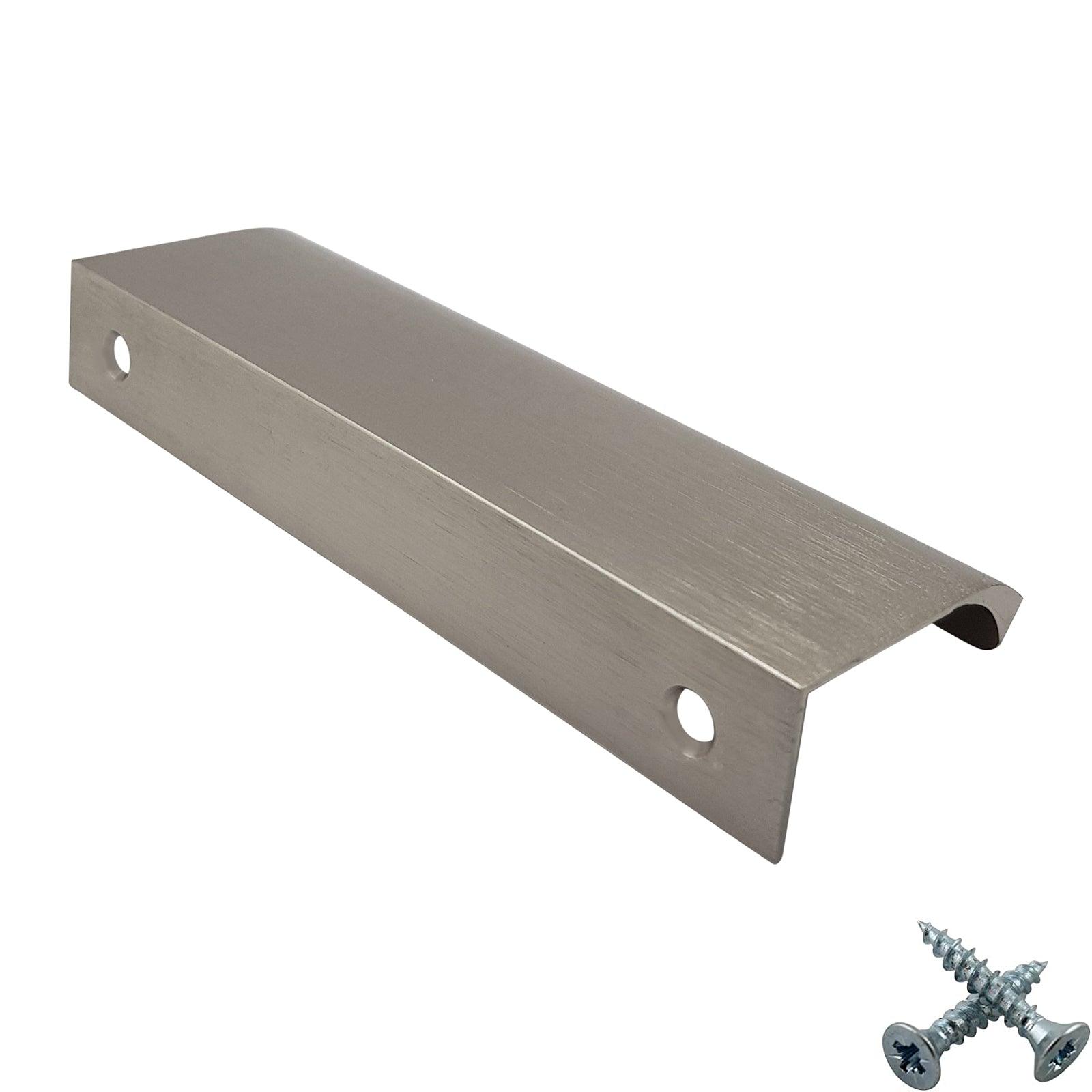 Brushed Inox Aluminium Cabinet Handle – Modern Cupboard, Drawer & Door Pull (Pack of 10)