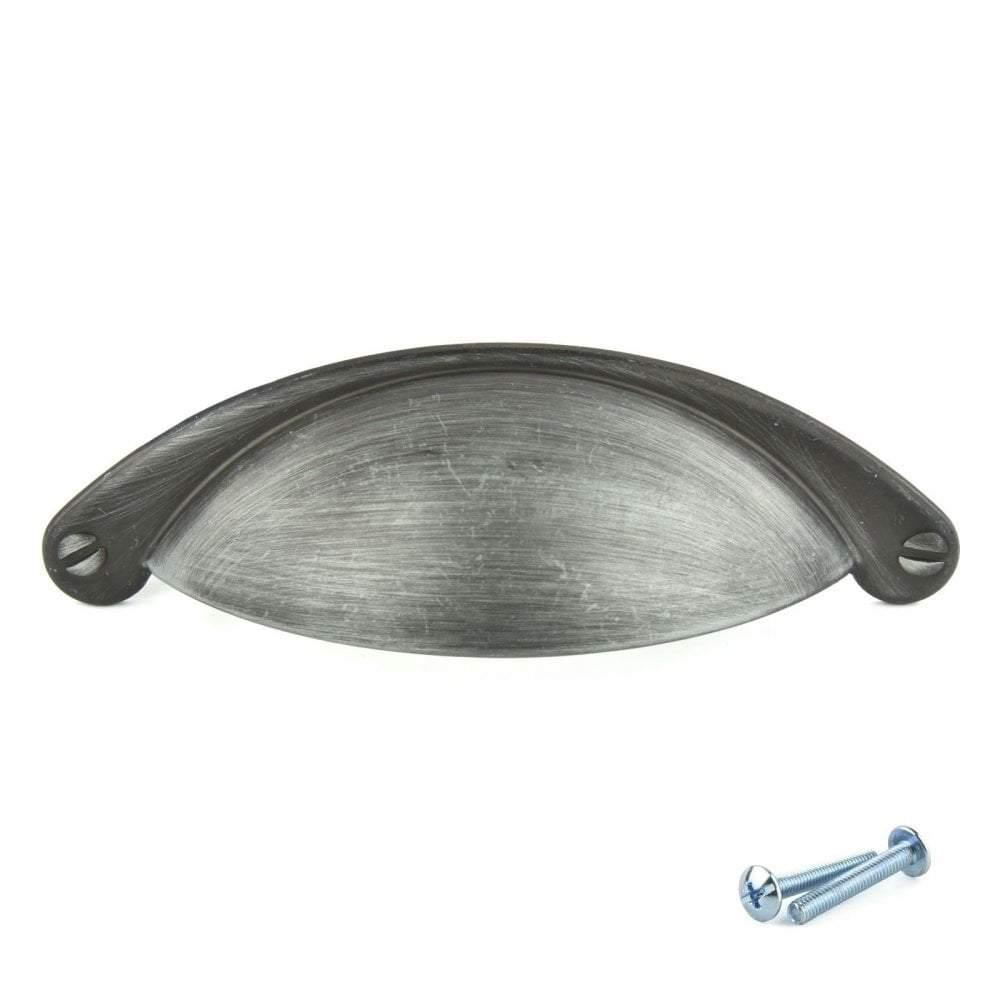 Brushed Iron Drawer Cup Pull Handle M4TEC Forfar Z3