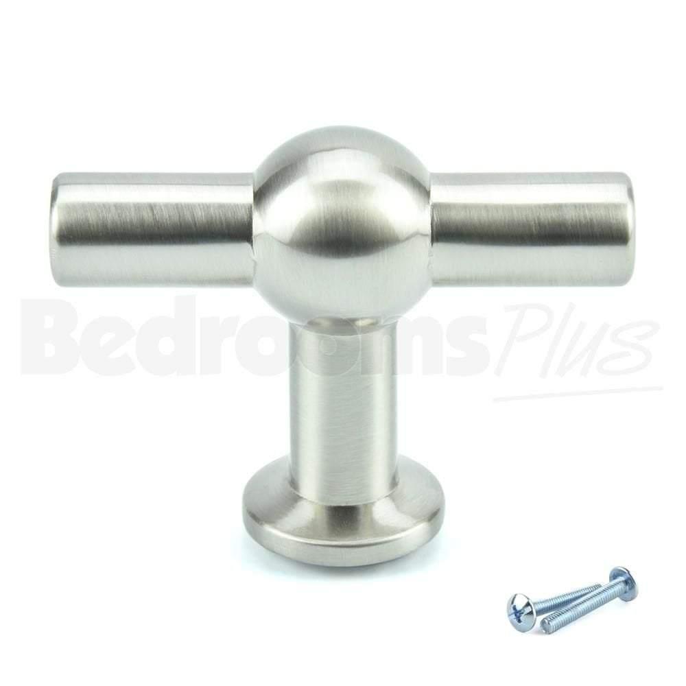 Brushed Nickel Cupboard Knob Handle M4TEC Trossach P9