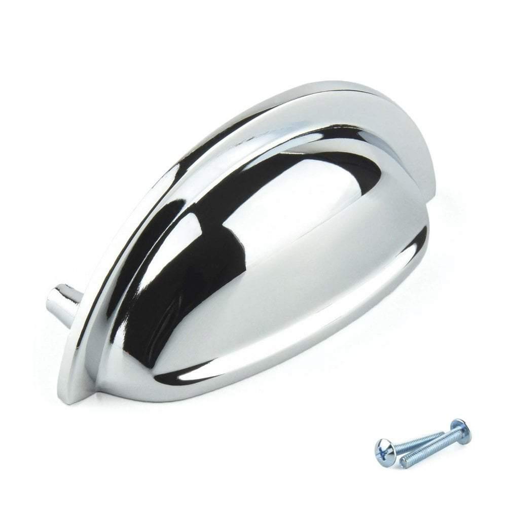 Chrome Drawer Cup Pull Handle M4TEC Cromarty D8