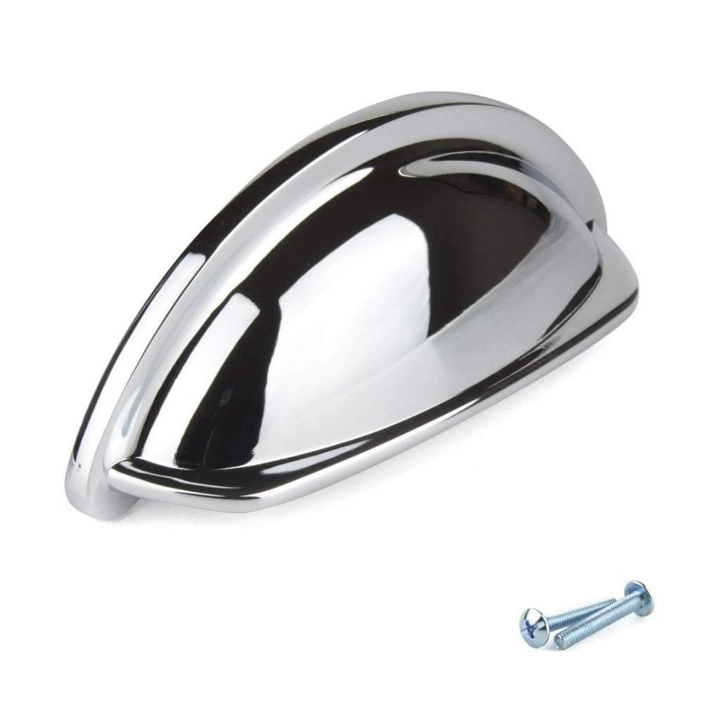 Chrome Drawer Cup Pull Handle M4TEC Golspie G4
