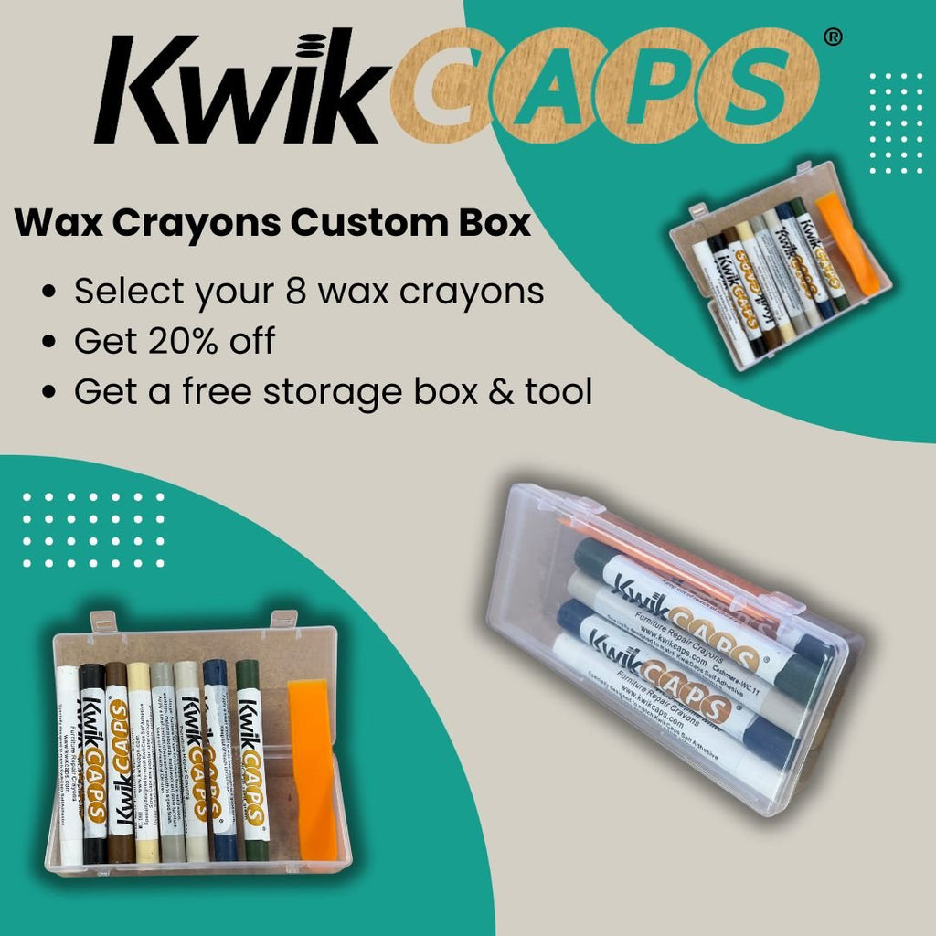 KwikCaps Furniture Soft Wax Touch Up Crayon Natural Carini Walnut H3710 (854)
