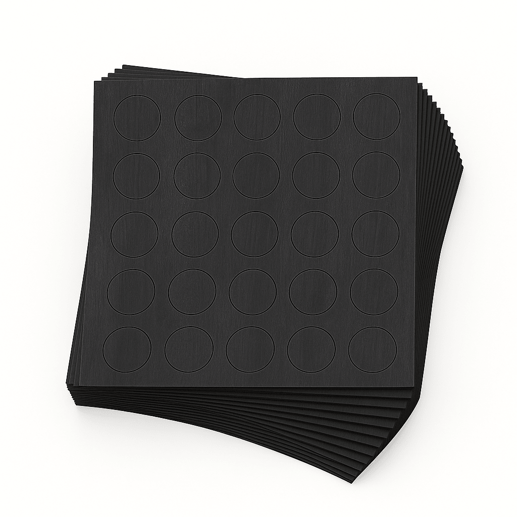 KwikCaps Self Adhesive Screw Cover Caps - Anthracite Sherman Oak / Finsa Roble Azabache Atlas 75V (529) H1346 ST32