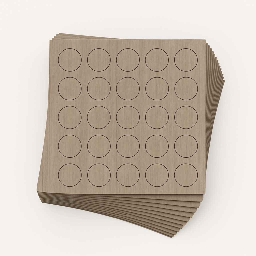 KwikCaps Self Adhesive Screw Cover Caps - Beige Grey Lorenzo Oak / Finsa Roble Joplin (985) H3146 ST19