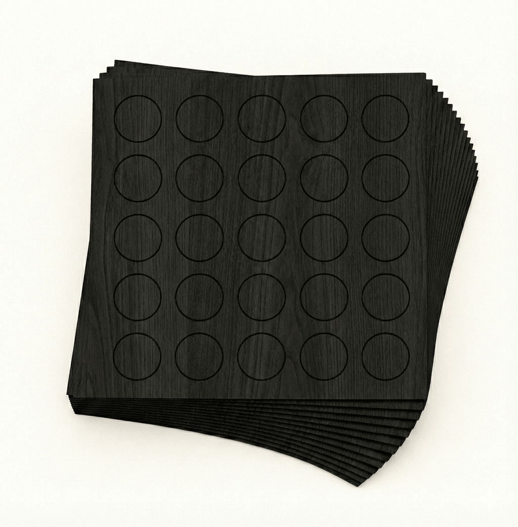 KwikCaps Self Adhesive Screw Cover Caps Black (Grained) (324) U999 ST19 / U999 TM28