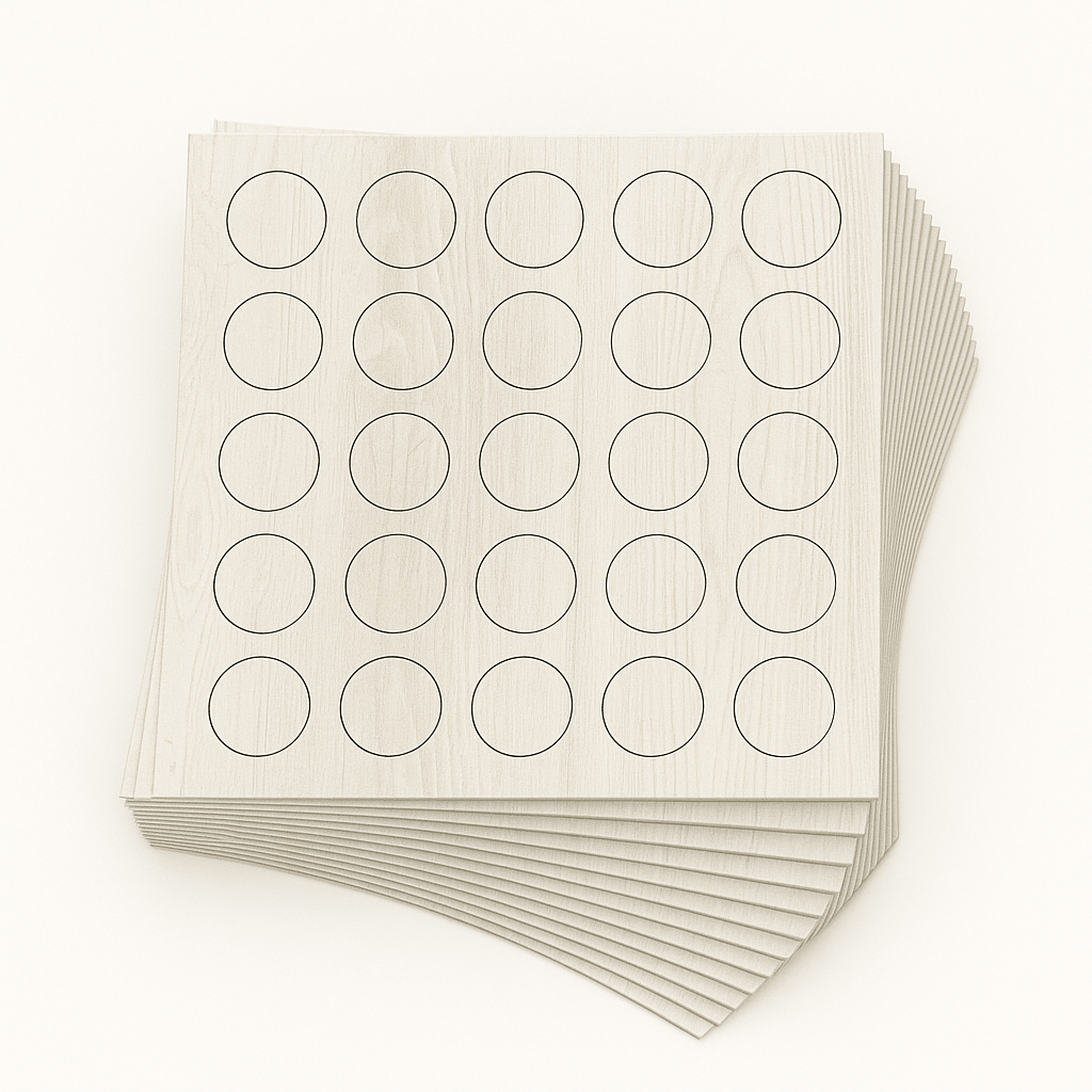 KwikCaps Self Adhesive Screw Cover Caps - Cascina Pine H1401 (135)