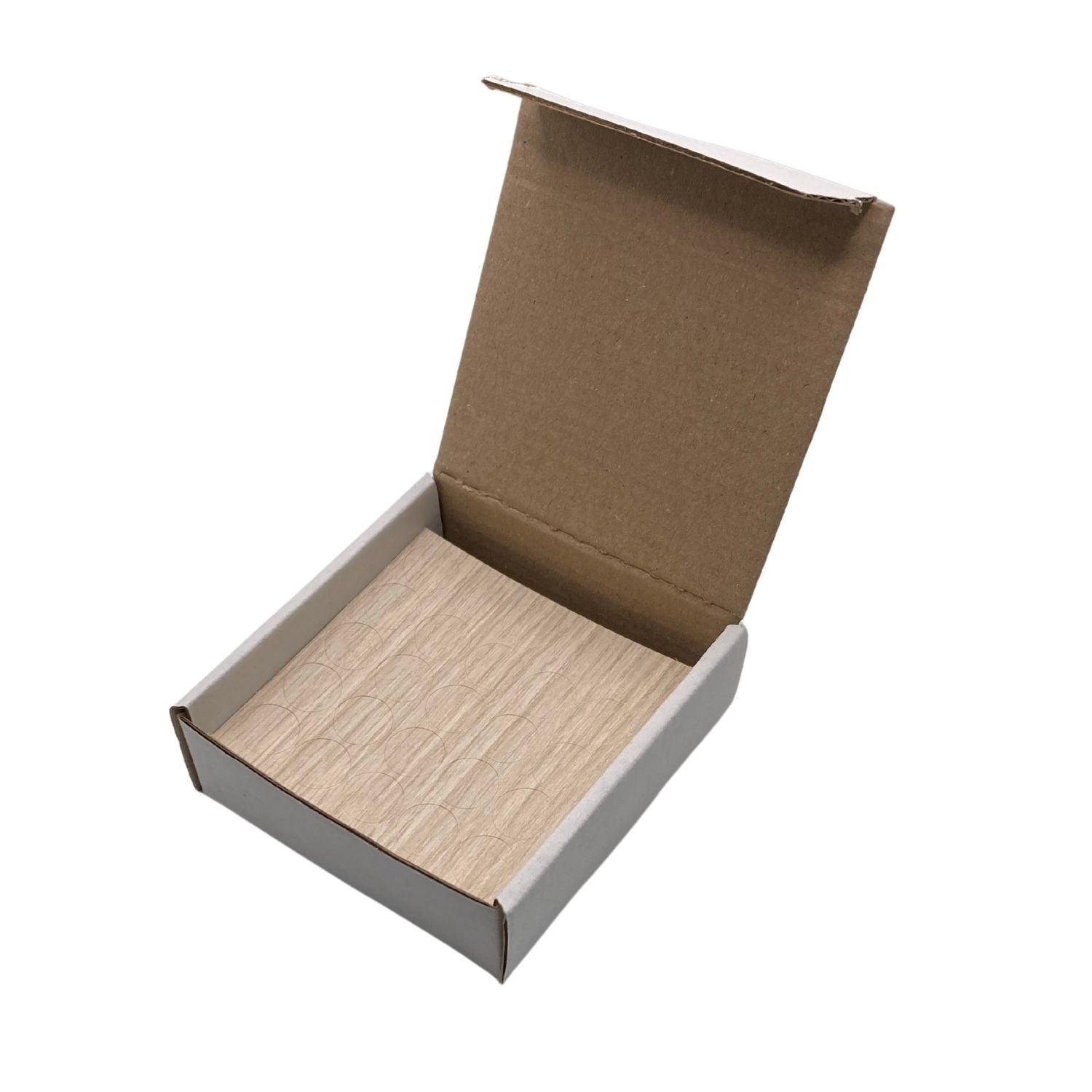 KwikCaps Self Adhesive Screw Cover Caps - Light Lakeland Acacia / Finsa Hickory Frida / Finsa Lecer (141)