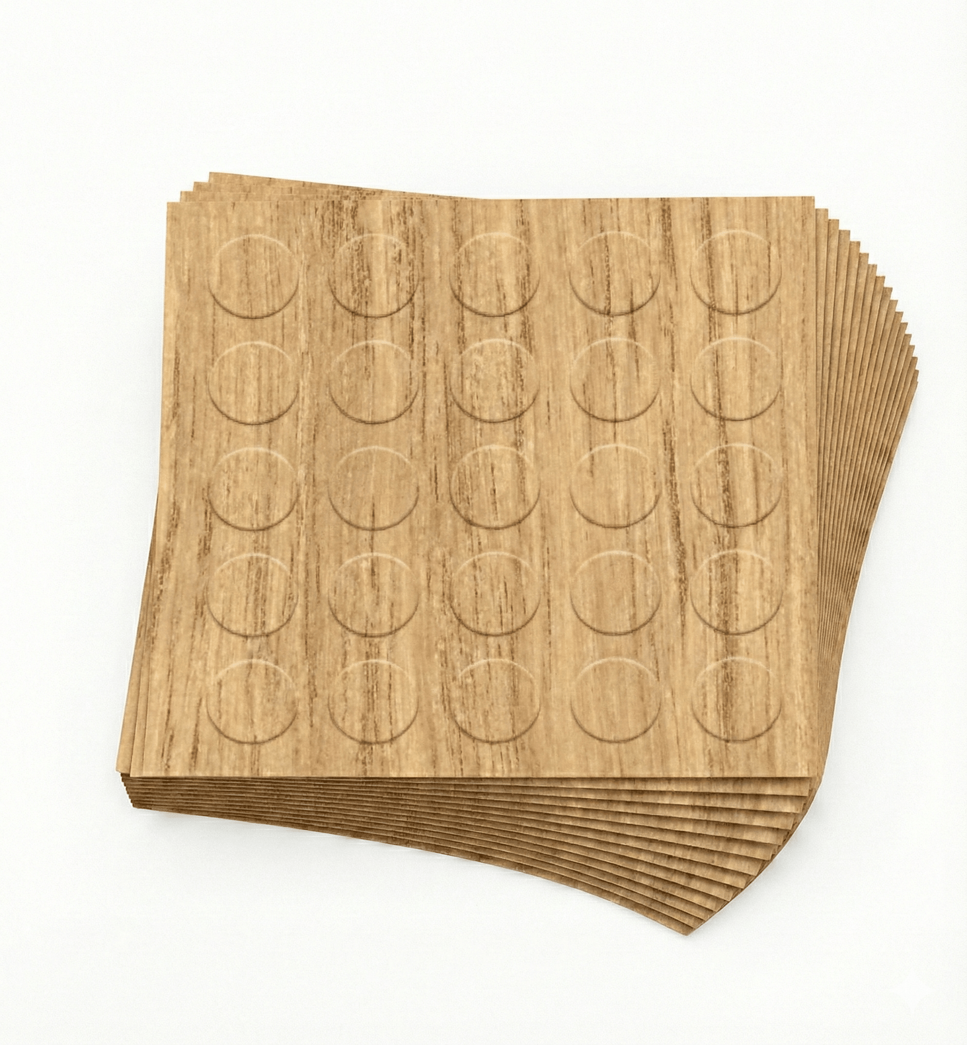KwikCaps Self Adhesive Screw Cover Caps - Finsa Roble Natural 910 (415)