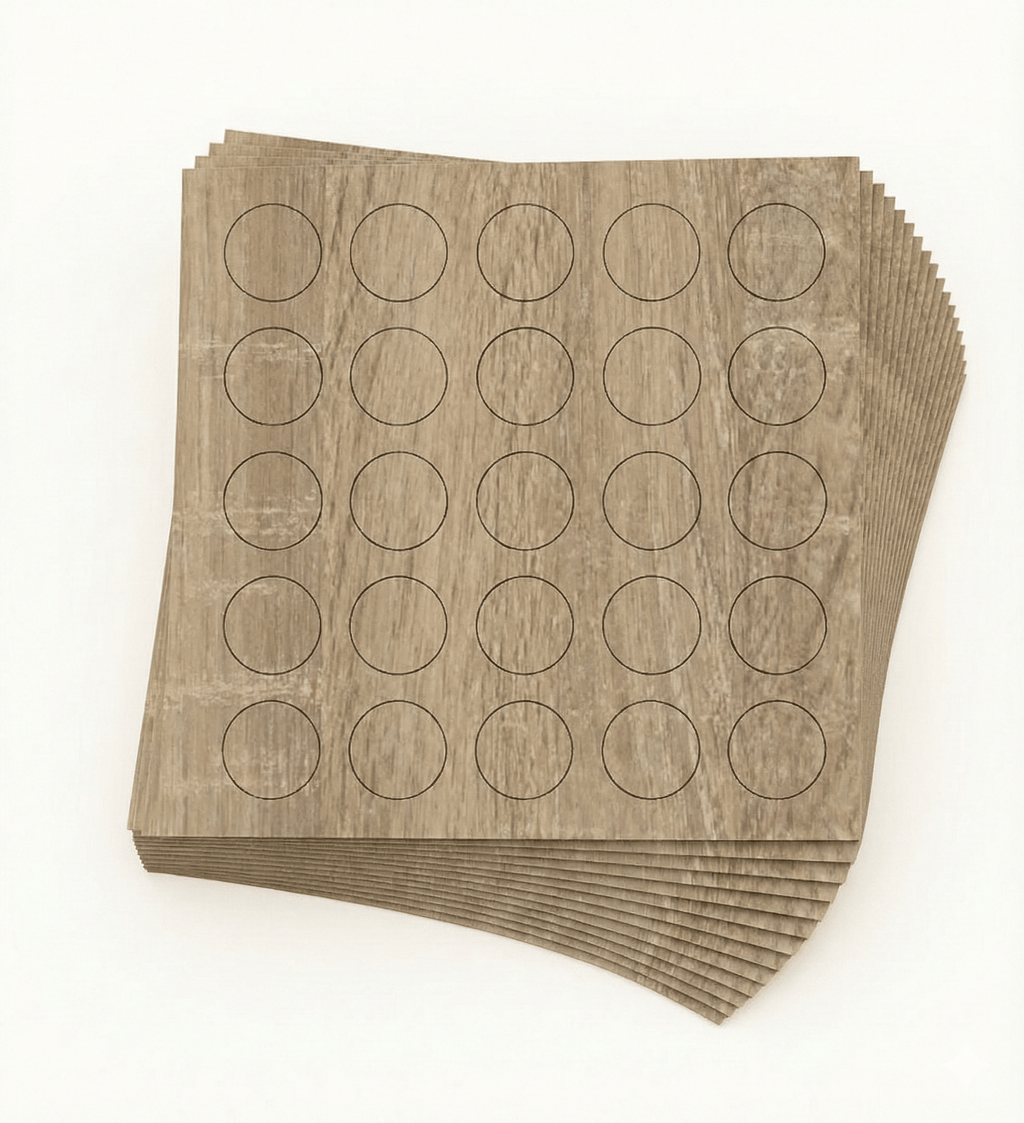 KwikCaps Self Adhesive Screw Cover Caps - Grey Bardolino Oak (171) H1146 ST10