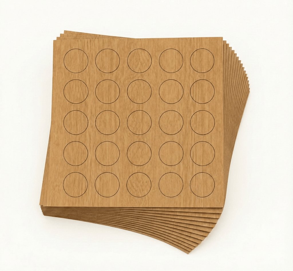 KwikCaps Self Adhesive Screw Cover Caps - Light Calais Oak H1319 (142)