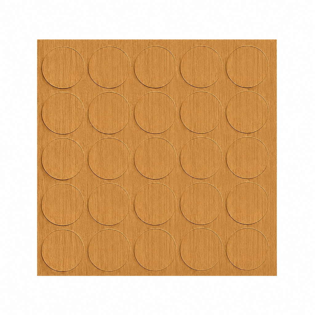KwikCaps Self Adhesive Screw Cover Caps Light Calais Oak H1319 (142)