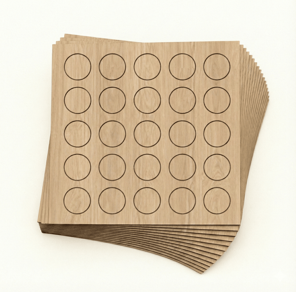 KwikCaps Self Adhesive Screw Cover Caps Light Natural Casella Oak (627) H1367 ST40