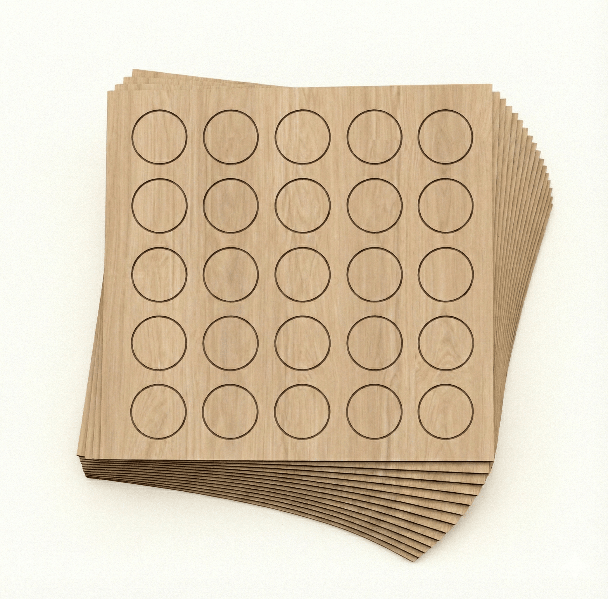 KwikCaps Self Adhesive Screw Cover Caps Light Natural Casella Oak (627) H1367 ST40