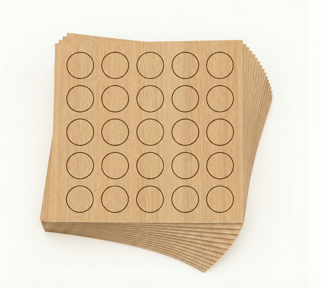 KwikCaps Self Adhesive Screw Cover Caps - Light Sorano (Ferrara) Oak / Vicenza Oak (875) H1334 ST9 / H3157 ST12