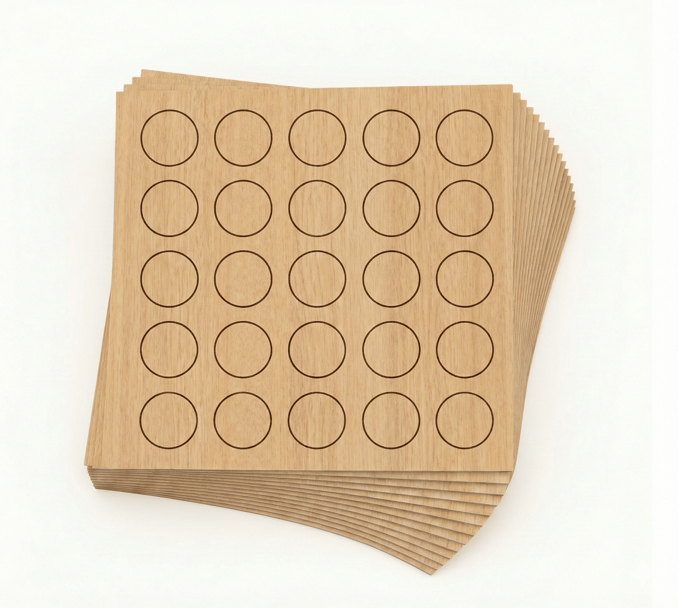KwikCaps Self Adhesive Screw Cover Caps - Light Sorano (Ferrara) Oak / Vicenza Oak (875) H1334 ST9 / H3157 ST12