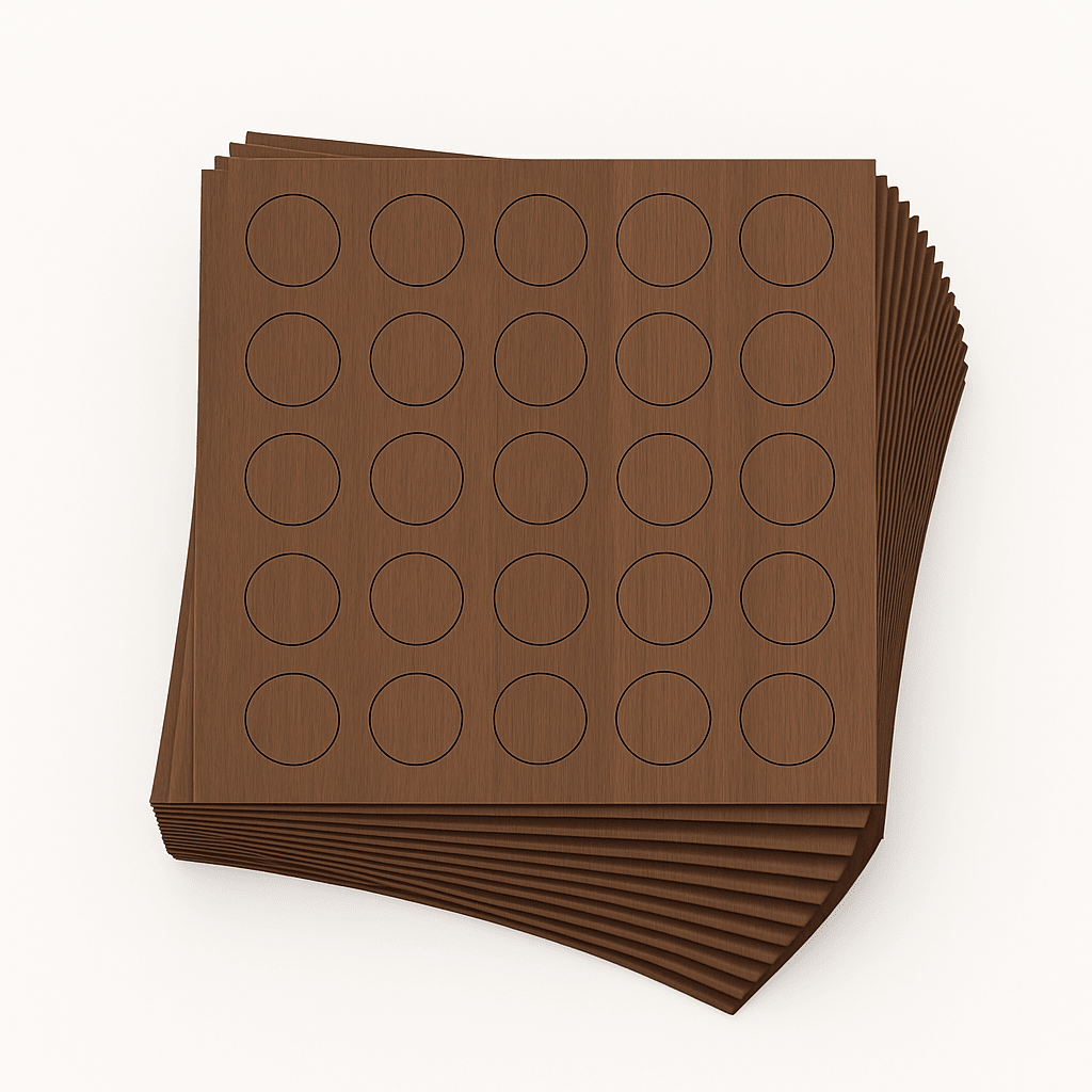 KwikCaps Self Adhesive Screw Cover Caps - Lincoln Walnut / Brown Warmia Walnut / Brown Tonsberg Oak (818) H1714 ST19 / H1307 ST19 / H309 ST12