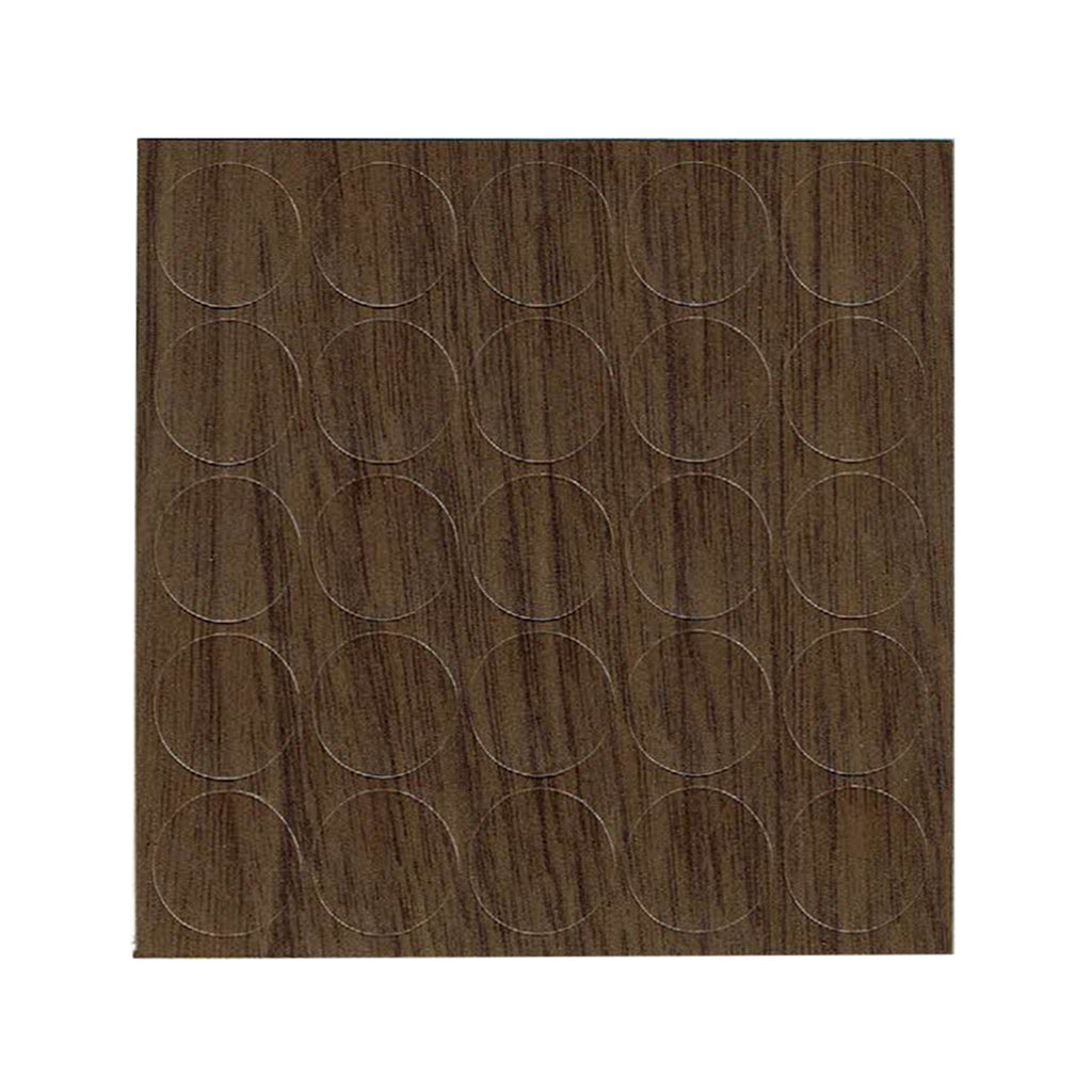 KwikCaps Self Adhesive Screw Cover Caps Lincoln Walnut H1714 / Brown Warmia Walnut H1307 / Brown Tonsberg Oak H309 (818)
