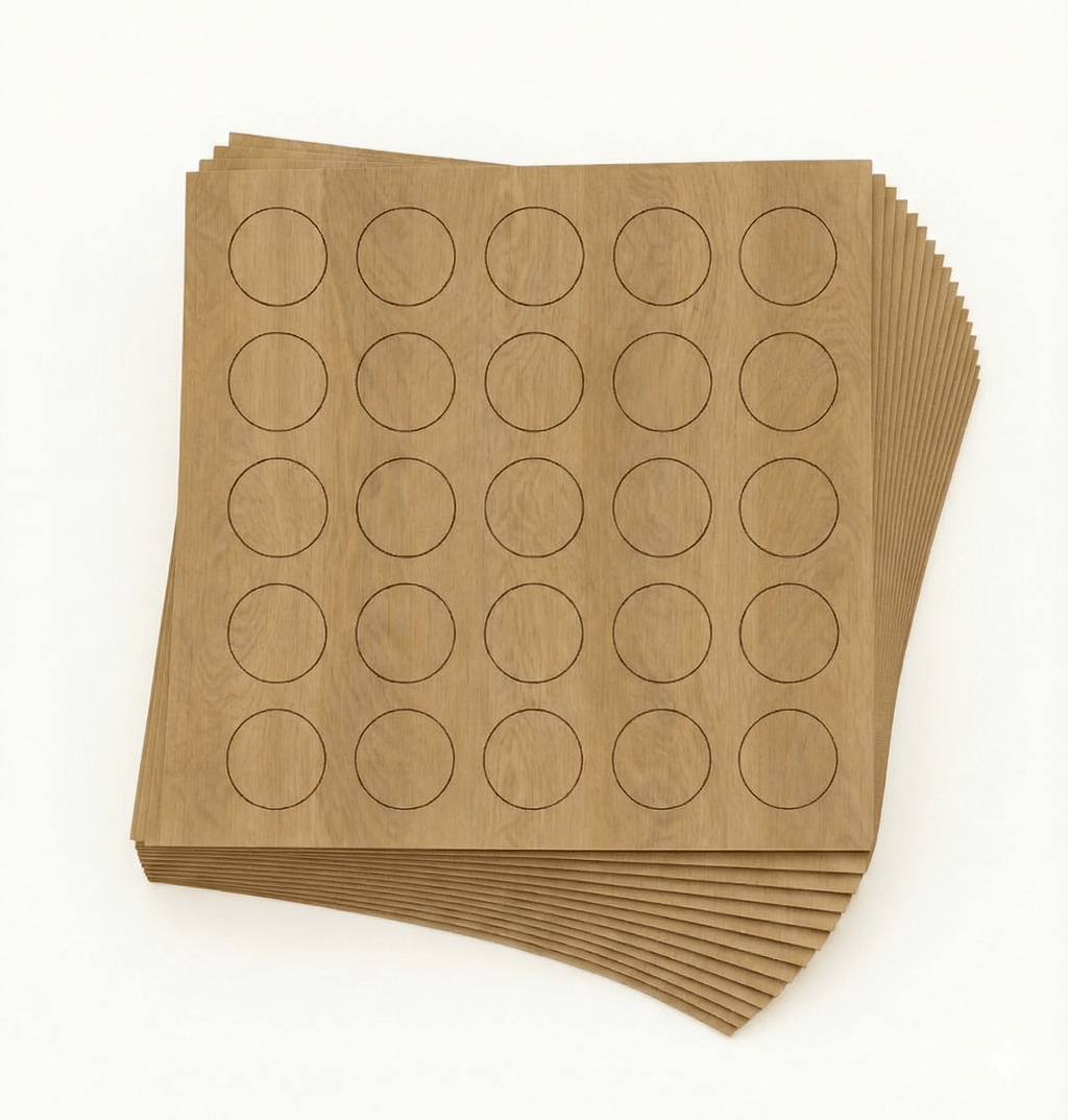 KwikCaps Self Adhesive Screw Cover Caps - Natural Corbridge Oak / Finsa Lissa Oak Mesura 49D (316) H3395 ST12